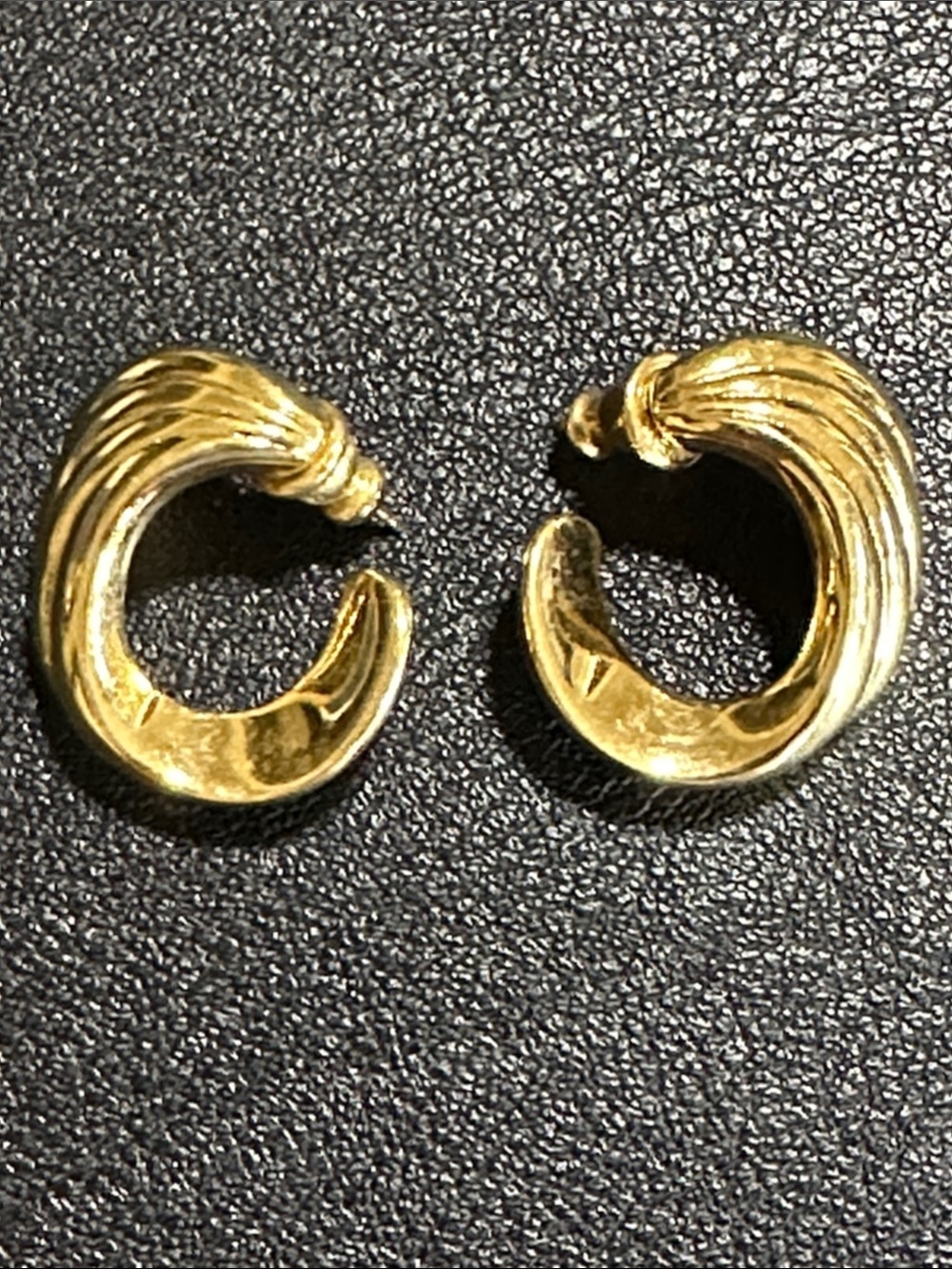 Monet Gold Tone Post Back Earrings
